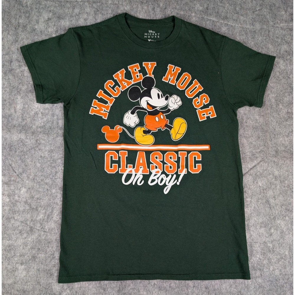 Mickey Mouse | Disney | Green | Mens | Classic T-Shirt "Oh Boy!" | S